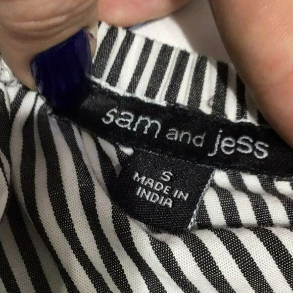 Sam & Jess Off-Shoulder Striped Mini Dress SM - Picture 5 of 6